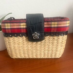Plaid and Woven Women's Bag
